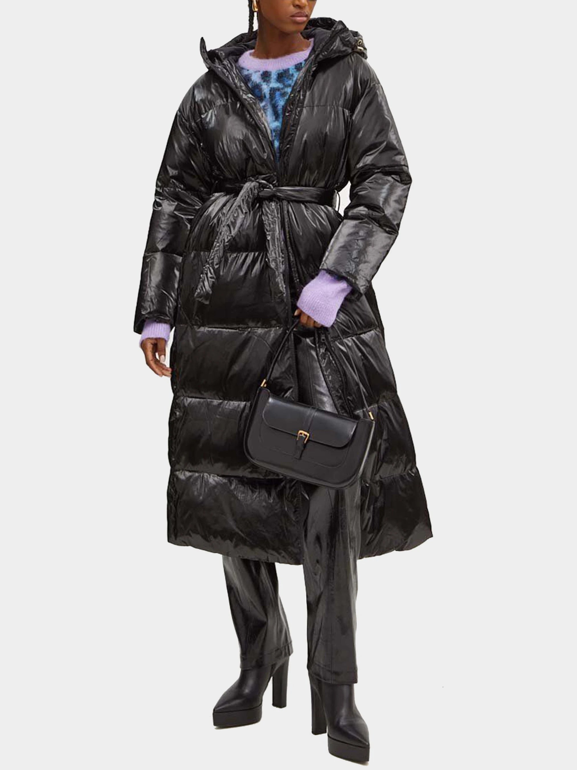 Дамско дълго яке Women's long jacket Armani Exchange 6DYL32 YN1YZ 1200 Black front view