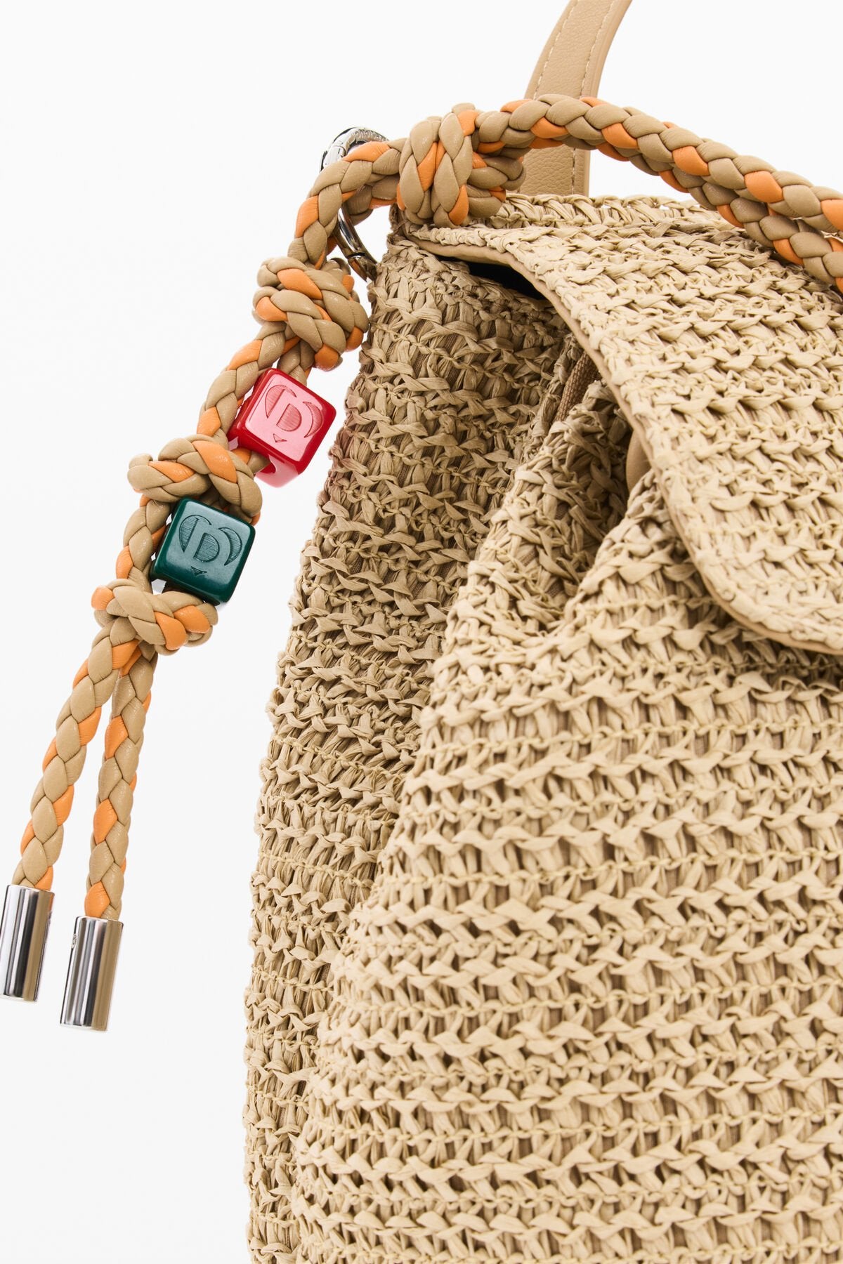 Дамска раница Women’s raffia rucksack Desigual 26SAKO01 1014 detail view
