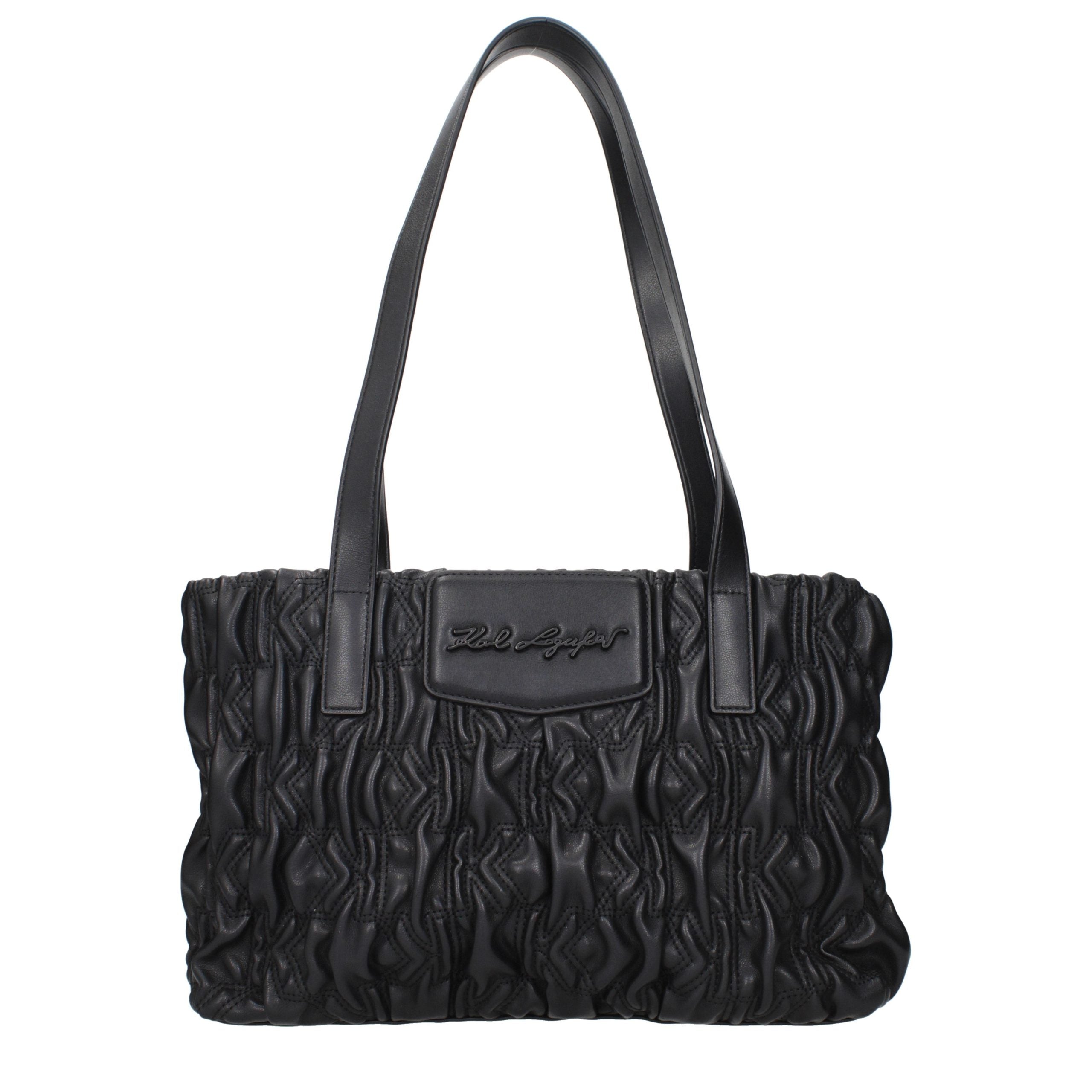 Дамска чанта Women’s shoulder bag Karl Lagerfeld K/Signature Kuilt BSW30028999 Black front view