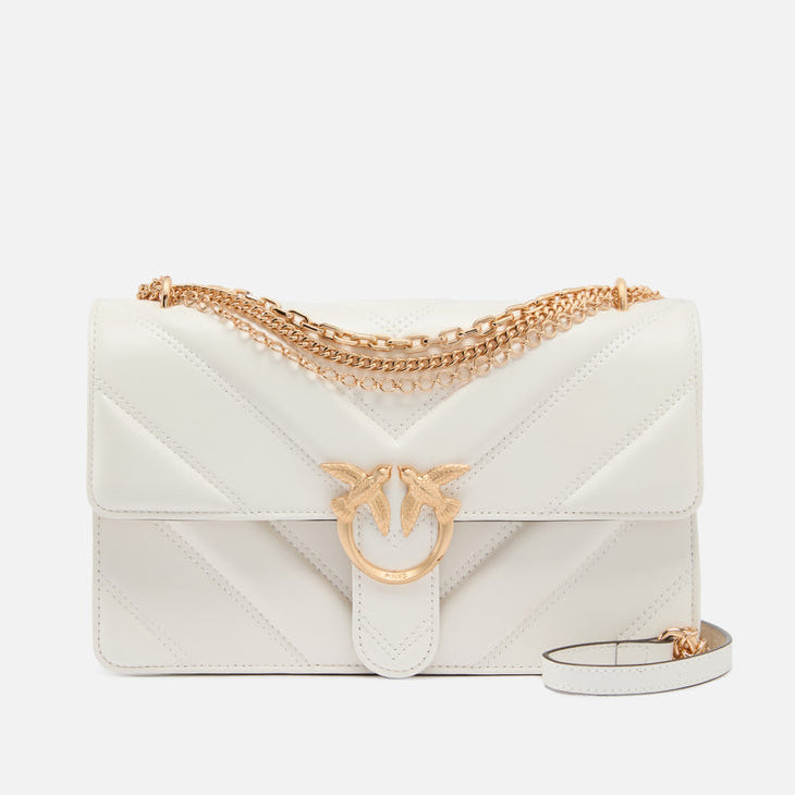 Дамска чанта Women’s shoulder bag Pinko Love One Medium 106294 A26Z Z15Y White front view