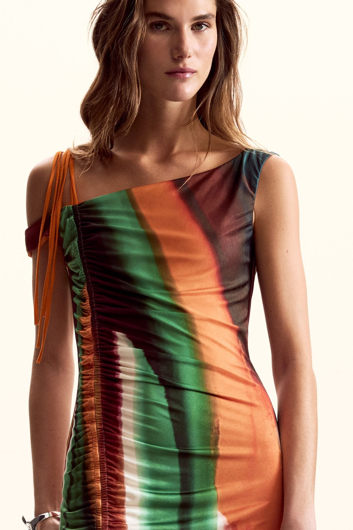 Дамска рокля Women’s striped dress Desigual by M. Christian Lacroix 26SWVK171001 close up view