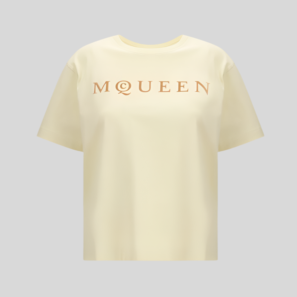 Alexander McQueen Bicolor Cotton T-Shirtв