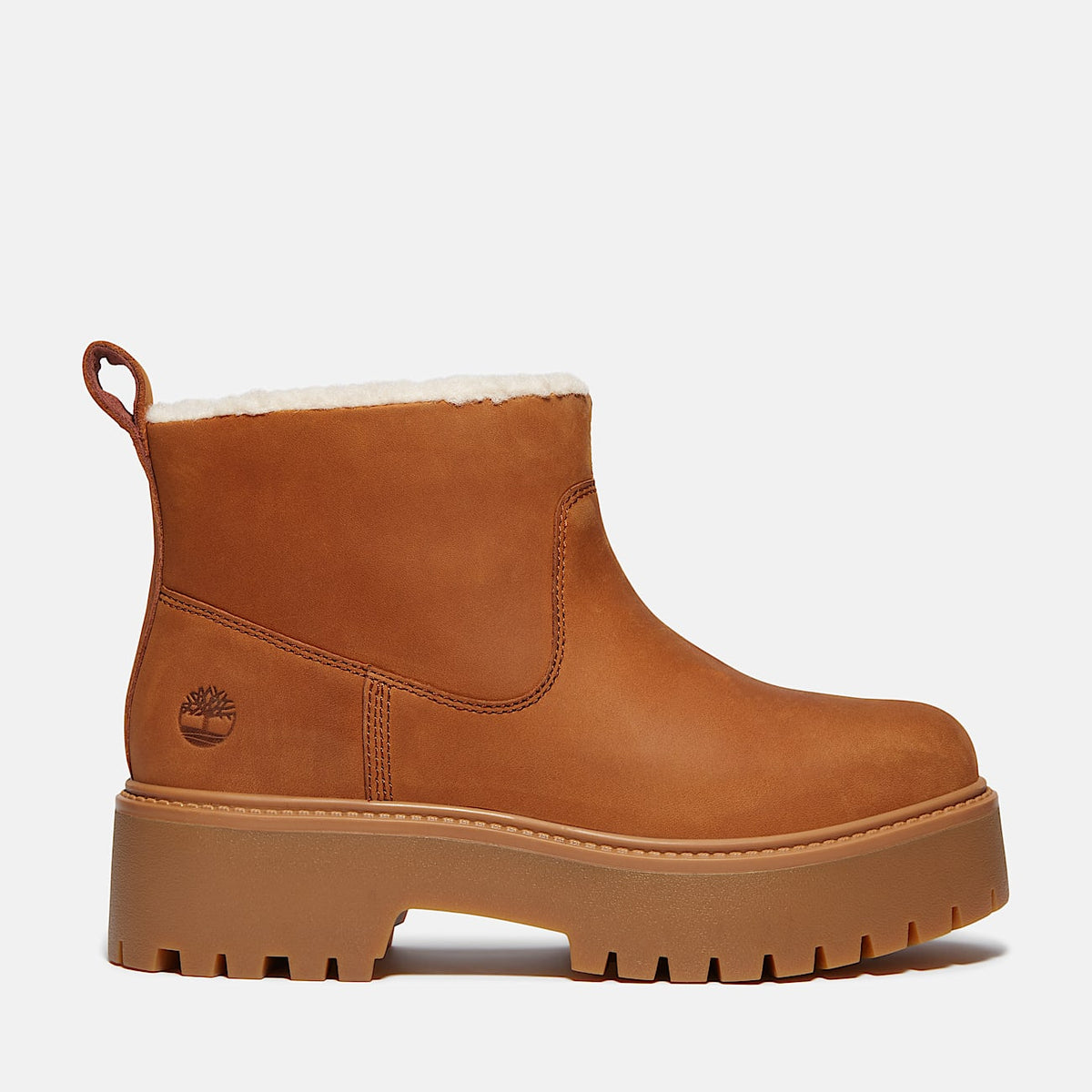 Women’s warm-line ankle boots Timberland Stone Street TB0A283GEM7 Brown side view
