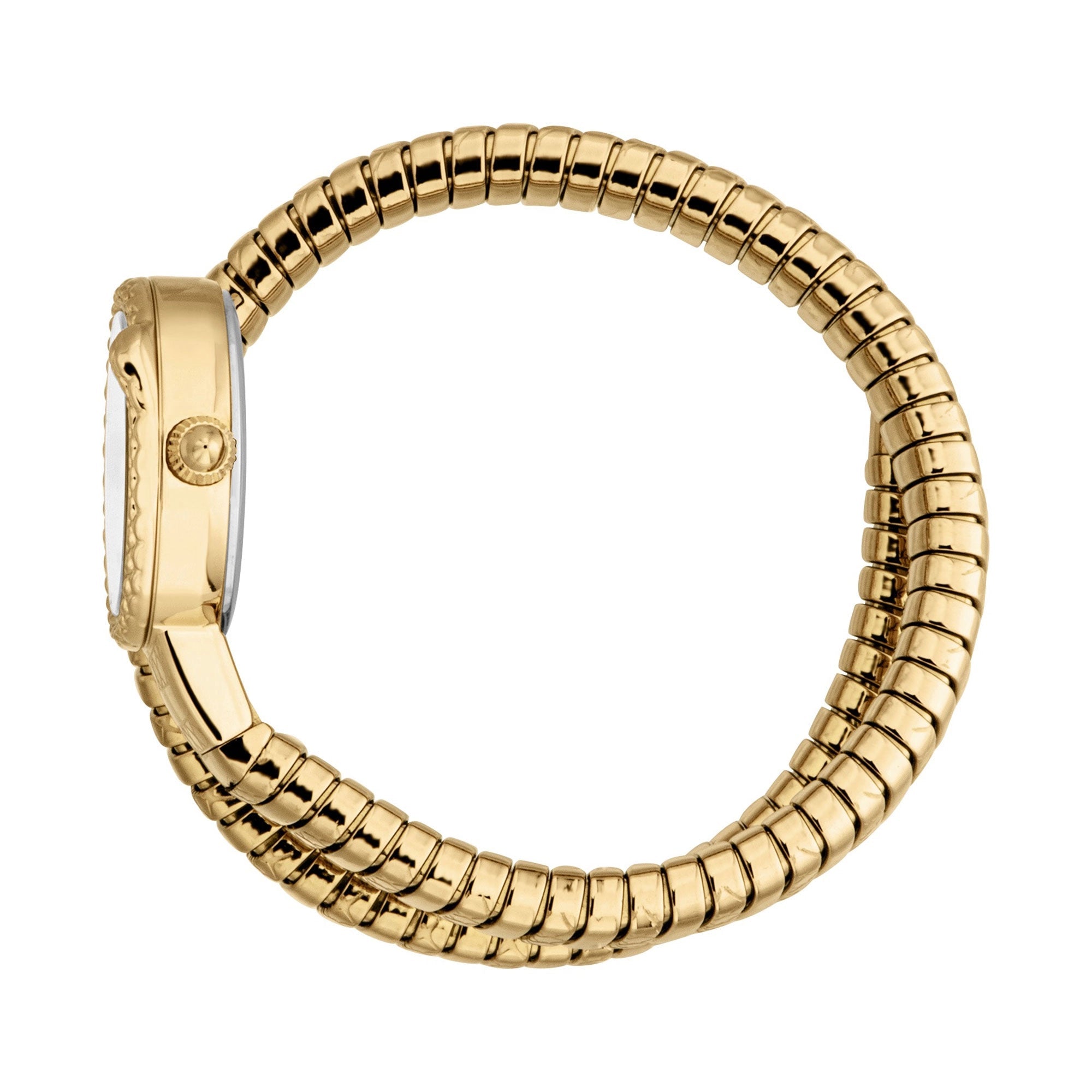 Дамски часовник Women’s watch Just Cavalli Signature Snake Sirena JC1L351M0025 Yellow Gold Silver side view