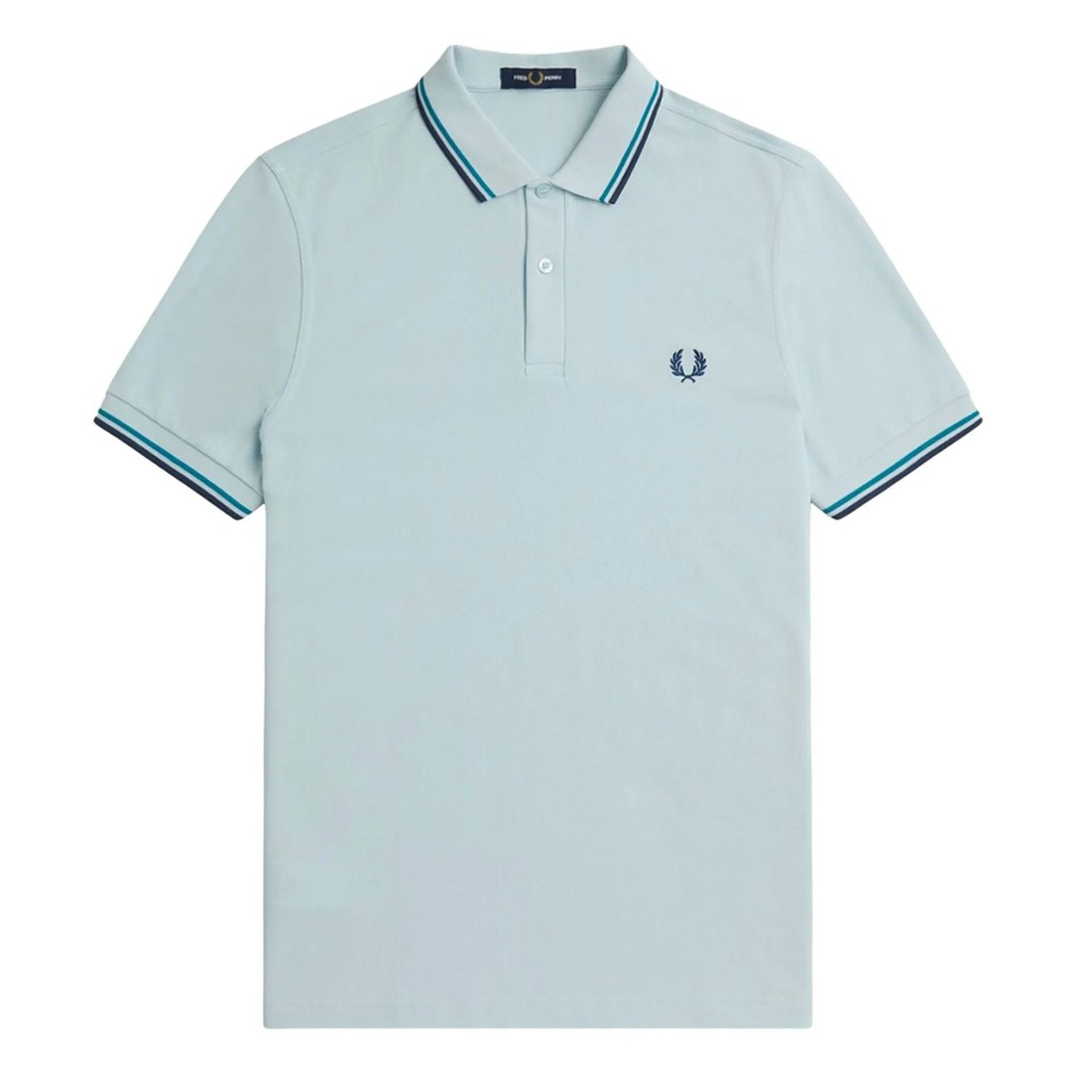 Мъжка поло тениска в светлосиньо Men’s polo shirt Fred Perry M3600 U92 in light blue Front view