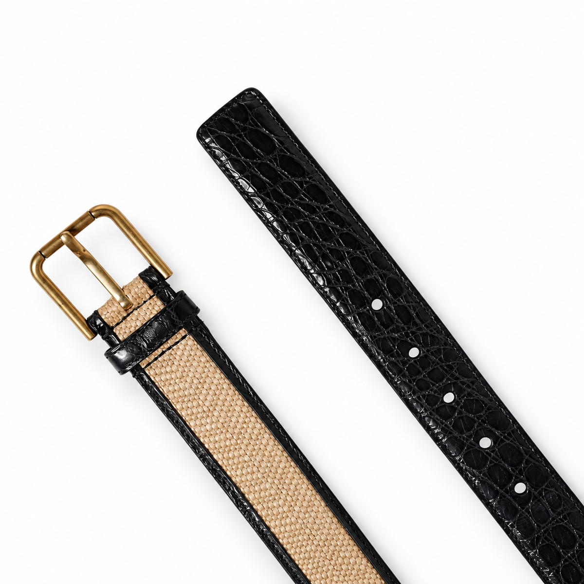 Men's belt Dolce & Gabbana SKU: BC4452 A2V38 top view buckle and belt tip