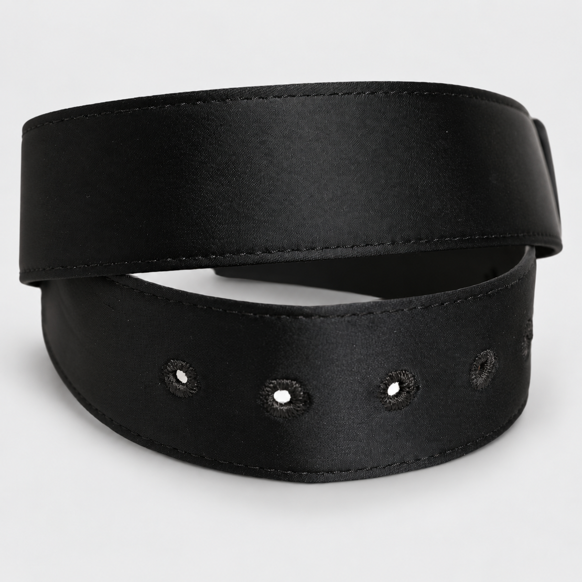 Dolce & Gabbana Black Wide Fabric Covered Buckle Waist Belt - BE1623 AQ705 - studio view 5