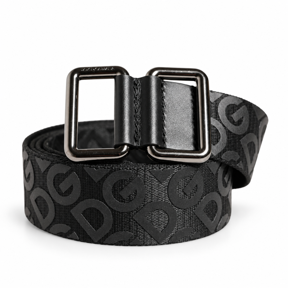 Men's belt Dolce & Gabbana SKU: BC4267 AJ838 - front coiled view