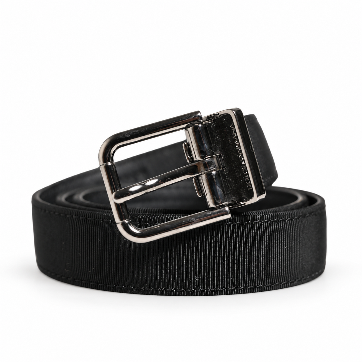 Men's belt Dolce & Gabbana SKU: BC4337 B4152 87653 - front coiled view