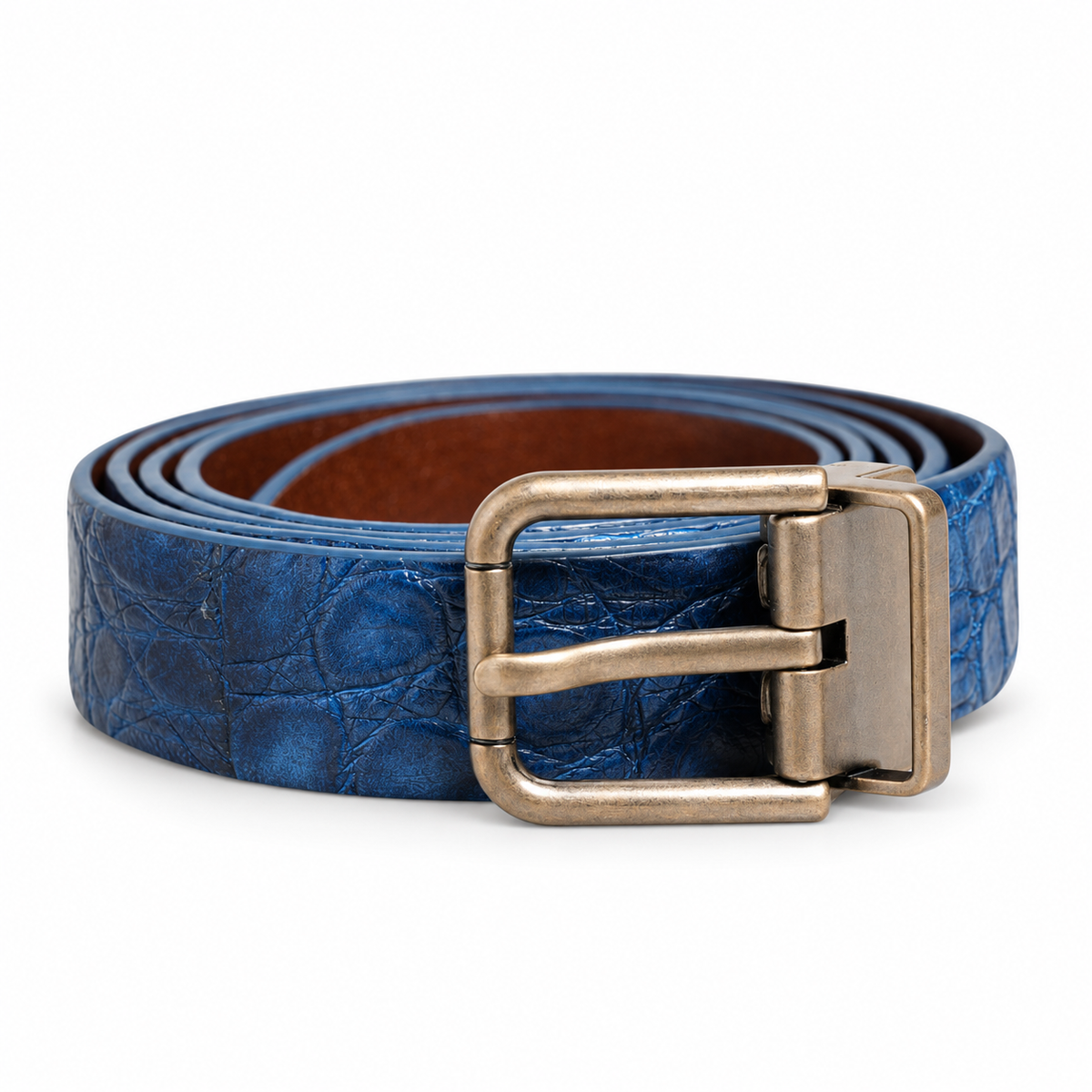 Men's belt Dolce & Gabbana SKU: BC3614 A2274 coiled front view