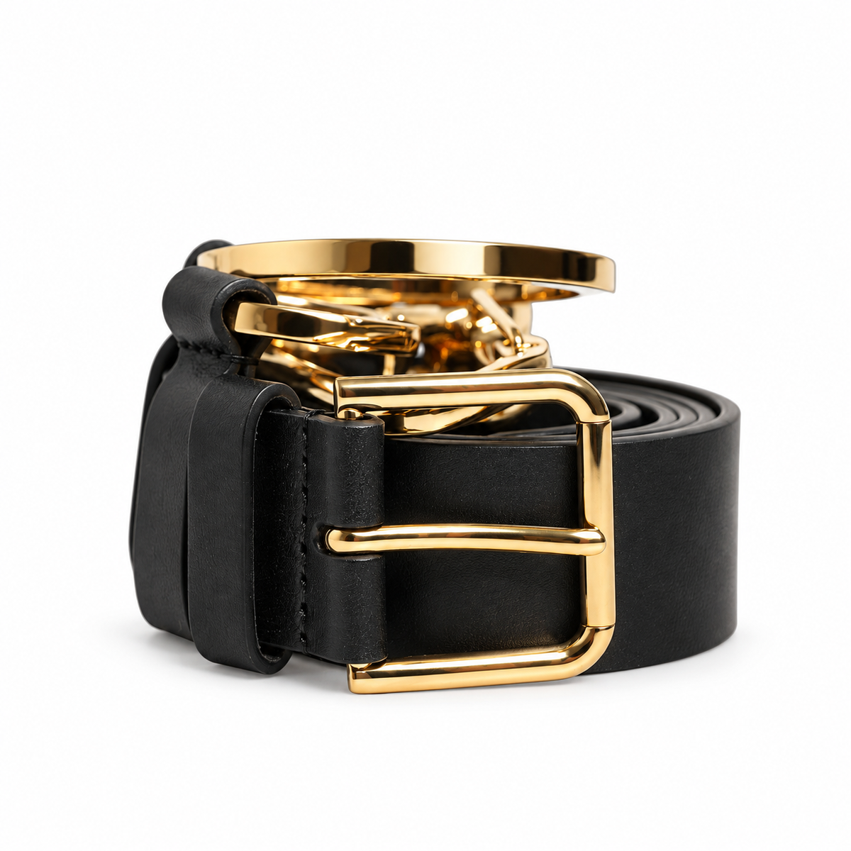Men's belt Dolce & Gabbana SKU: BC4536 AX622 coiled front view