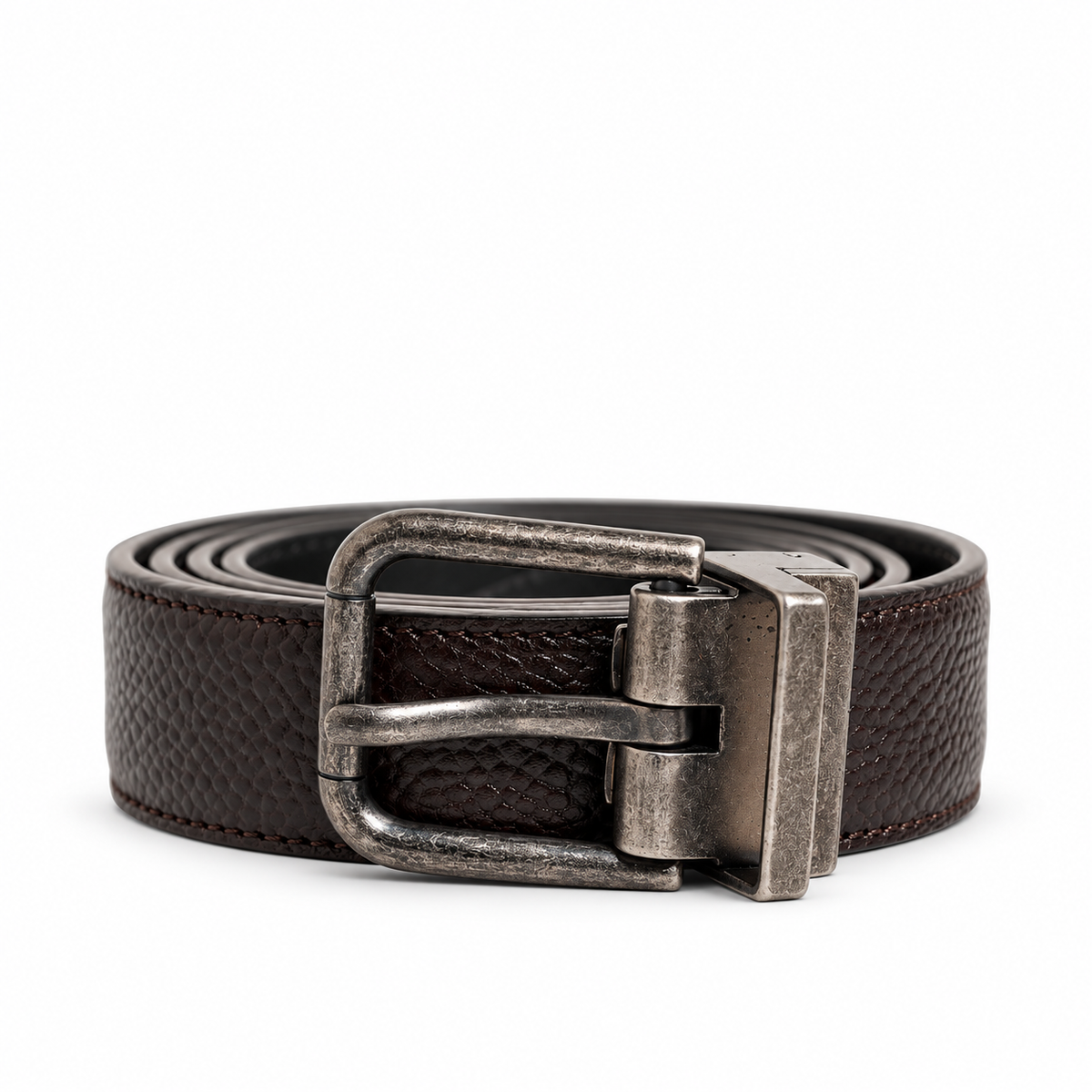 Men's belt Dolce & Gabbana SKU: BC3614 A1828 coiled front view