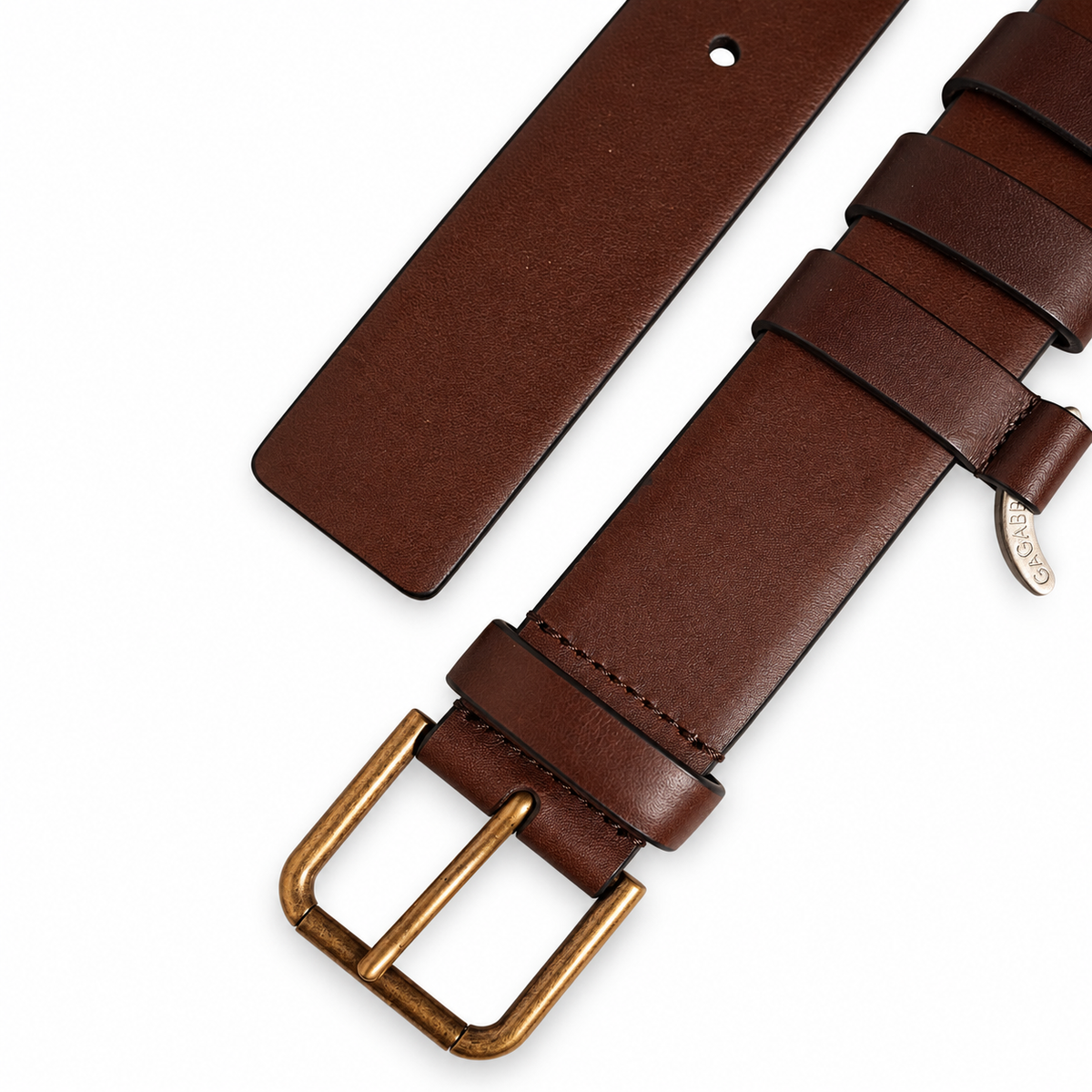 Men's belt Dolce & Gabbana SKU: BC4537 AW844 top view buckle and strap tip