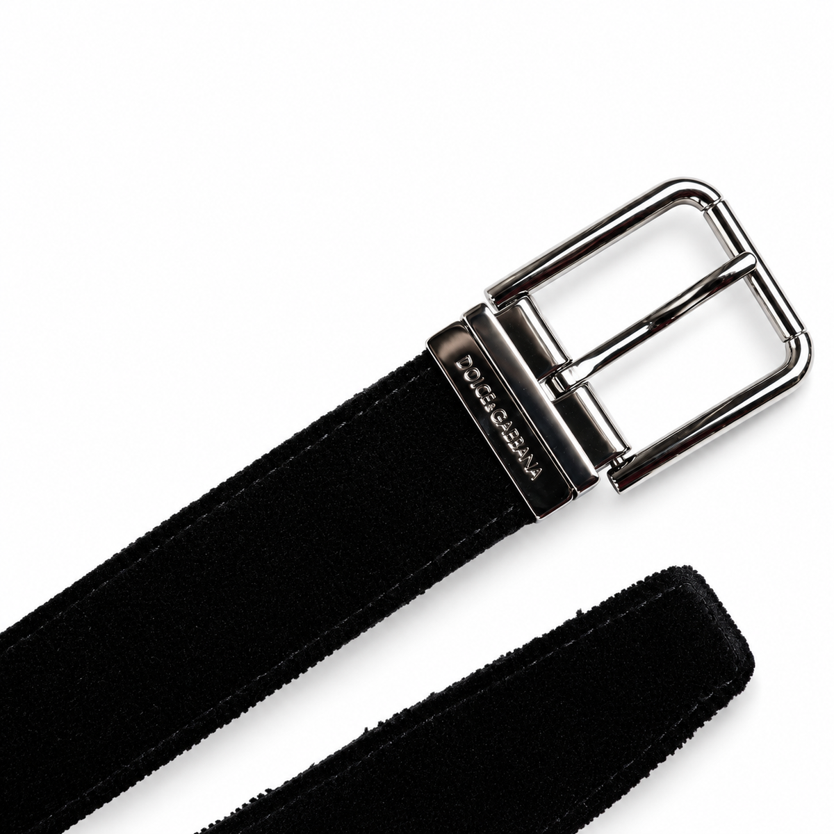 Men's belt Dolce & Gabbana SKU: BC4217 A6808 top view buckle and strap tip