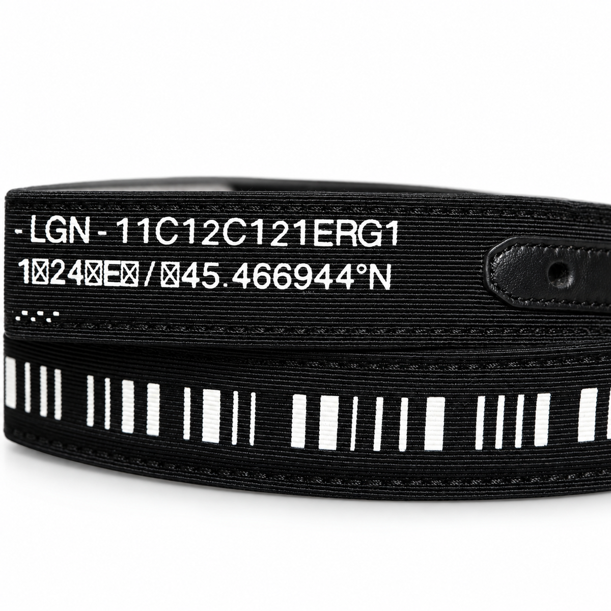 Men's belt Dolce & Gabbana SKU: BC4337 AS432 HNAS1 barcode print close-up