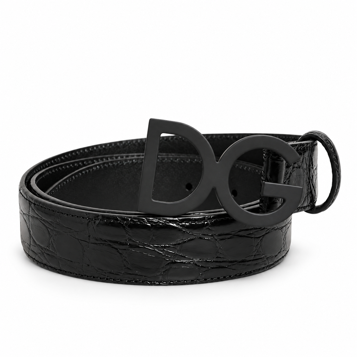 Men's belt Dolce & Gabbana SKU: BC4129 B2088 - front coiled view
