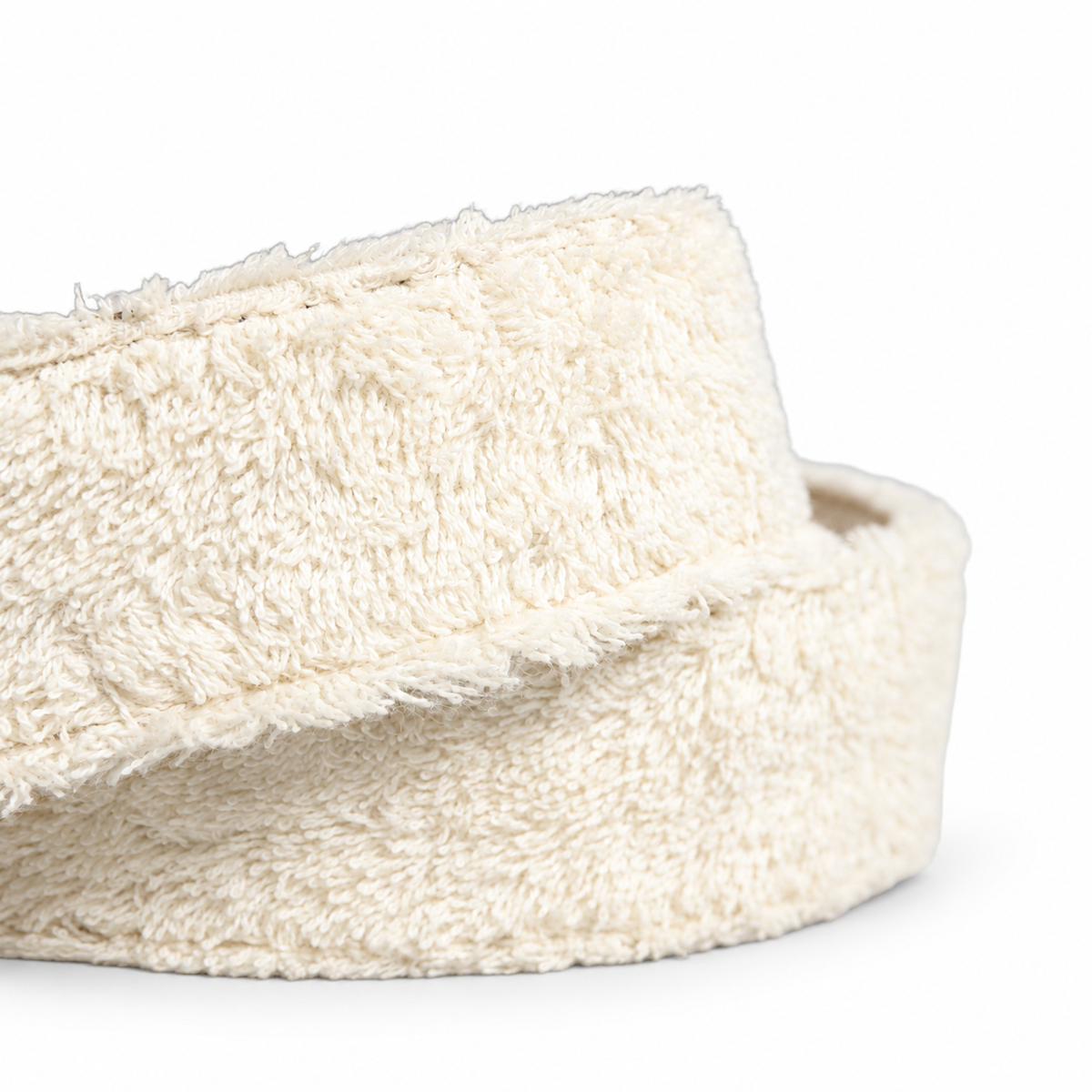 Dolce & Gabbana White Cotton Fleece DG Logo Metal Buckle Belt - BC4646 AJ210 - view 7