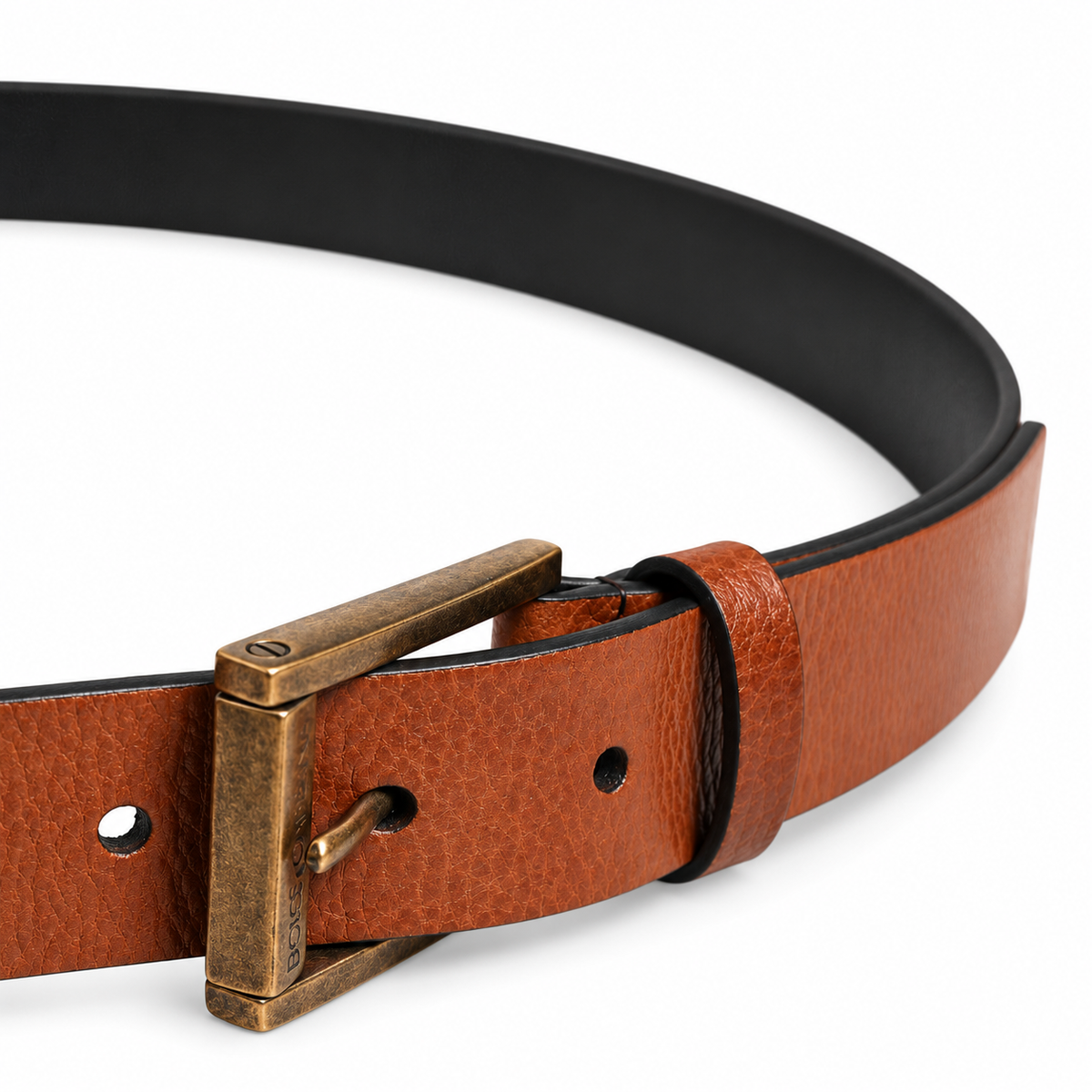 Men's belt Dolce & Gabbana SKU: BC4545 AW982 buckle close up side view