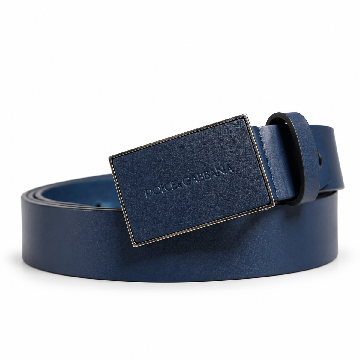Men's belt Dolce & Gabbana SKU: BC4588 B5796 front coiled view