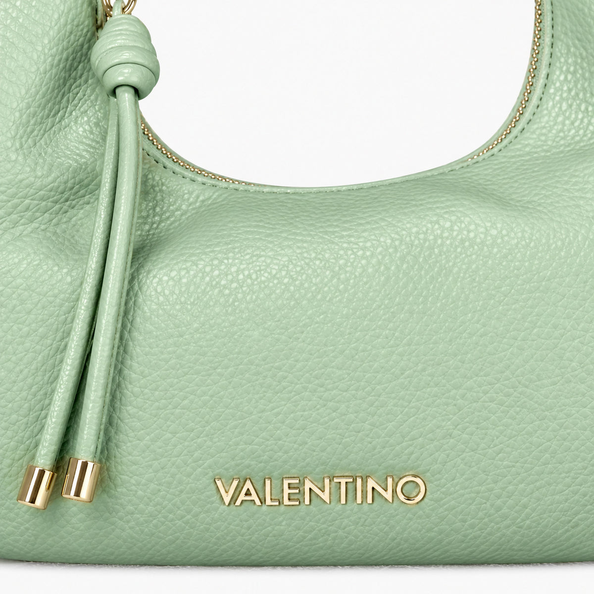 Women's shoulder bag Mario Valentino Harmonia VBS9OT08 logo and texture detail view
