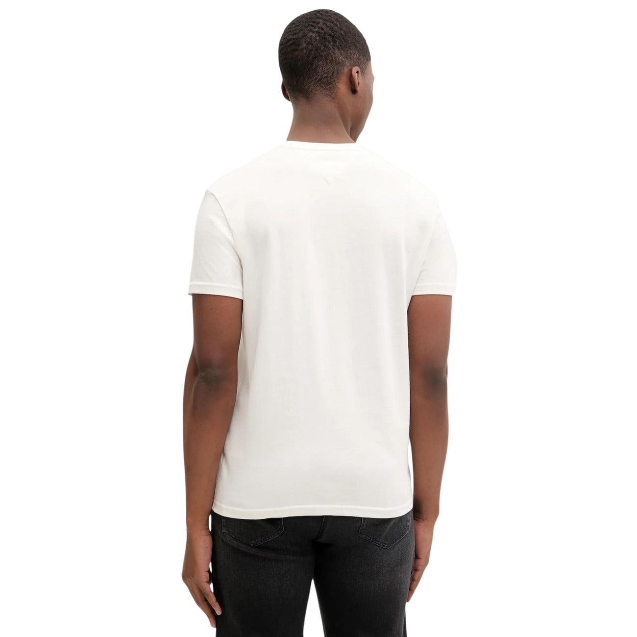 Мъжка бяла тениска Tommy Hilfiger Jeans Men T-shirt DM0DM22317 Back View
