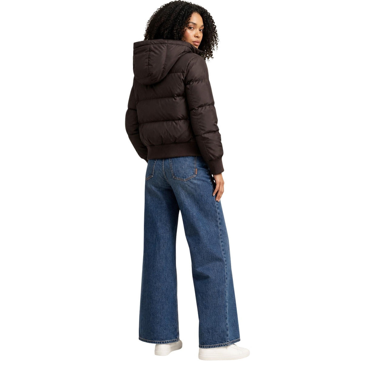 Дамско кафяво пухено яке Armani Exchange Women Puffer Jacket XW000228 AF12286 U6032 Back View
