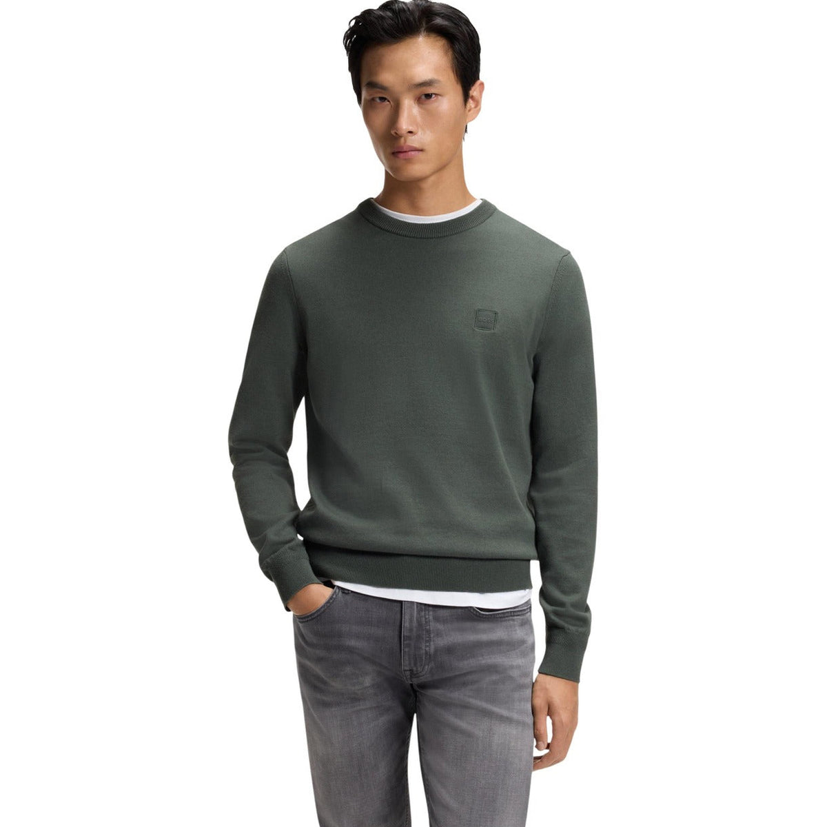 Мъжки пуловер Boss Men Sweater 50527583 377 Front View
