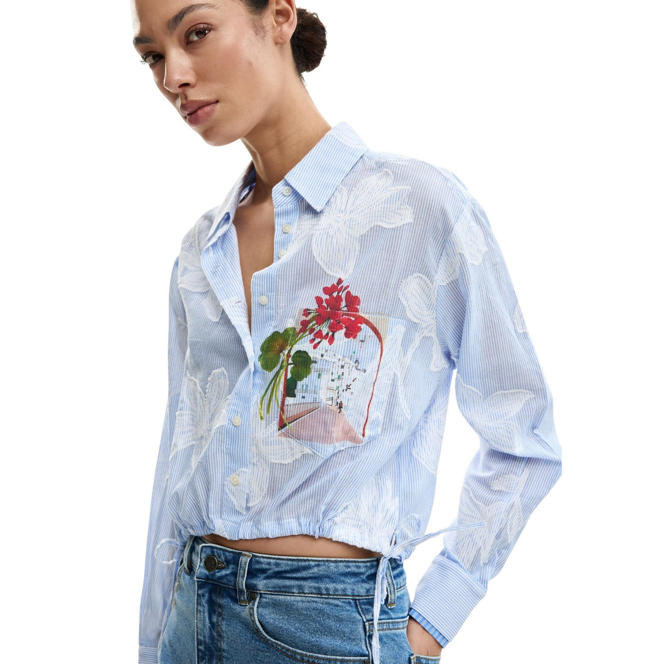 Дамска риза Desigual women’s shirt 26SWCW28 5029 Side view