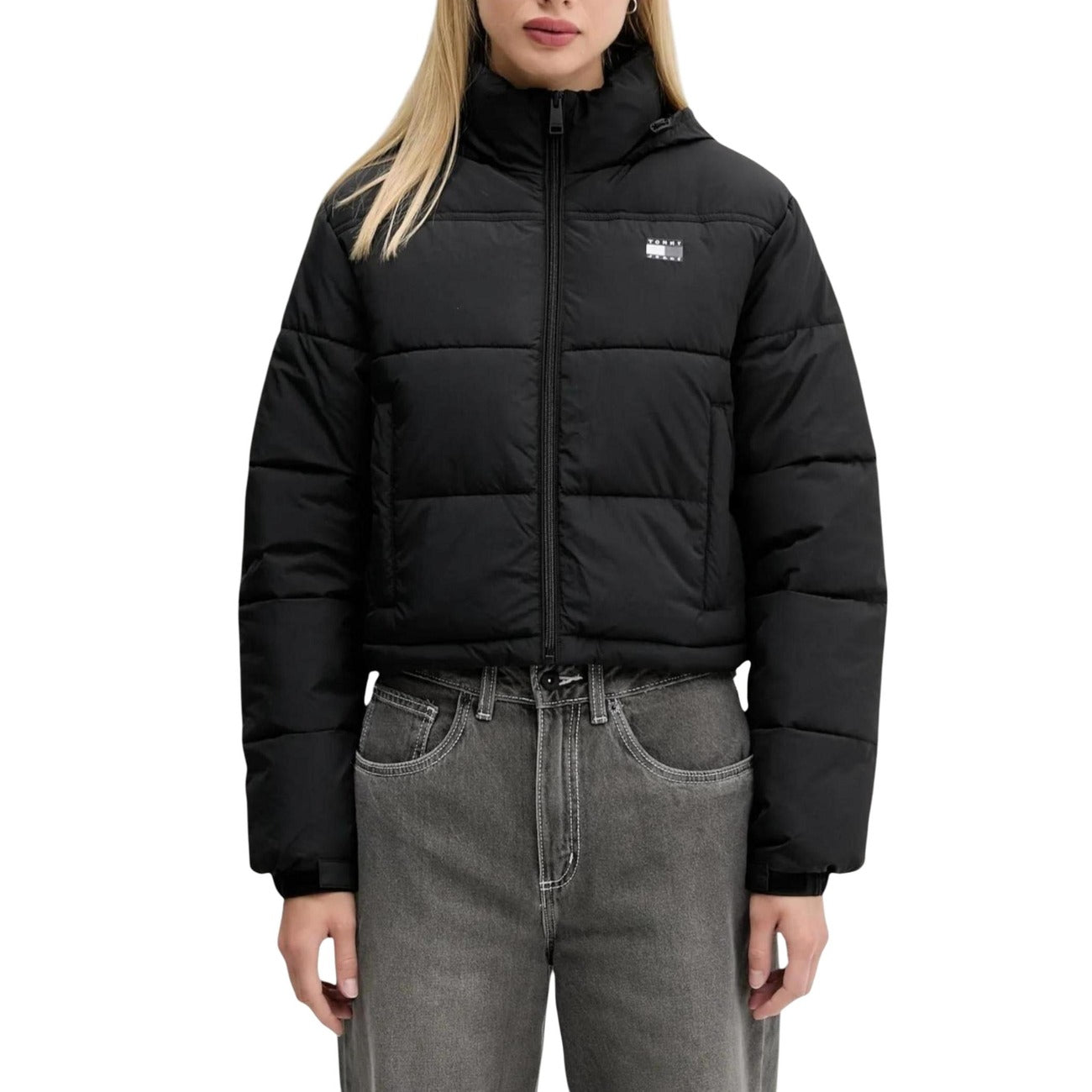 Дамско черно яке Tommy Hilfiger Jeans DW0DW21620 Front View