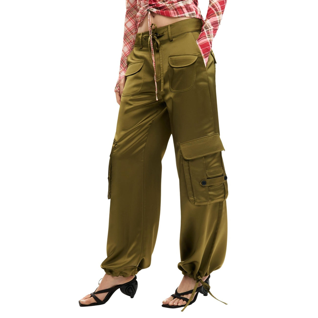 Дамски карго панталон Desigual Women Trousers 26SWPW48 4092 Side View