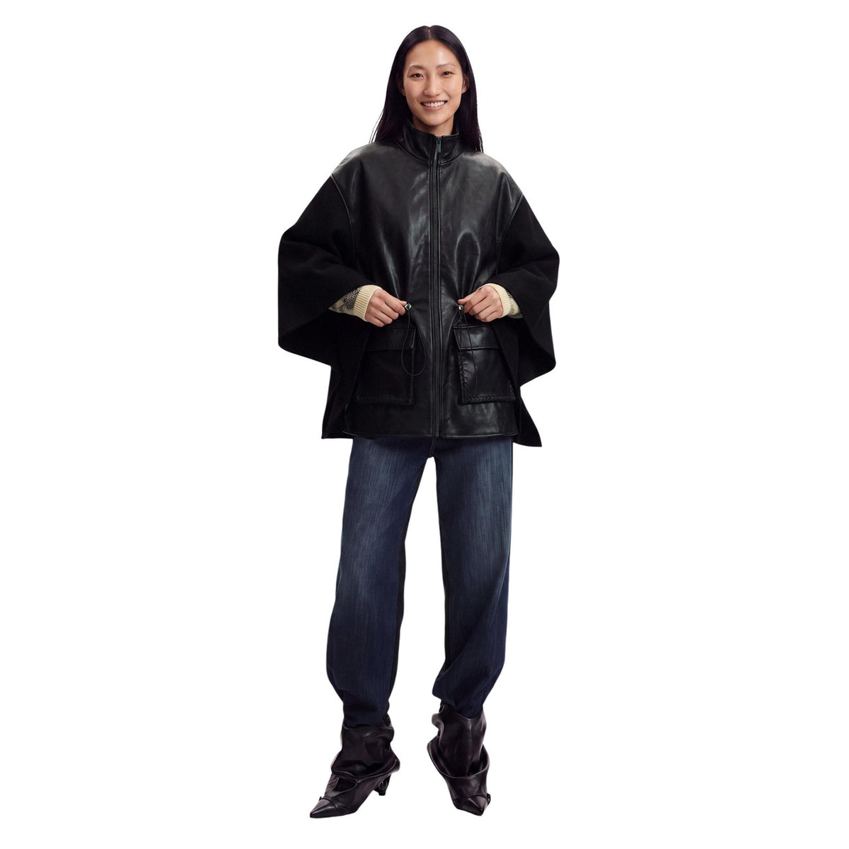 Дамско пончо Desigual Women Trench Coat 26WAIA24 2000 Front View