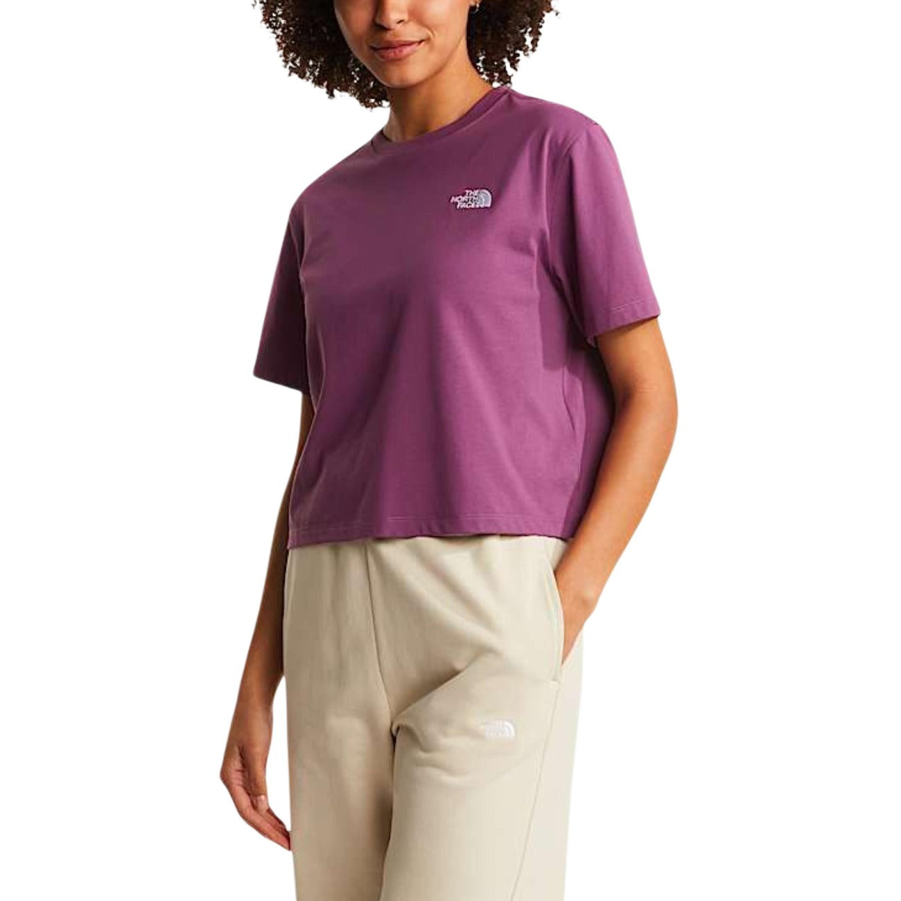 Дамска лилава тениска The North Face Women T-shirt NF0A8FDH Front View