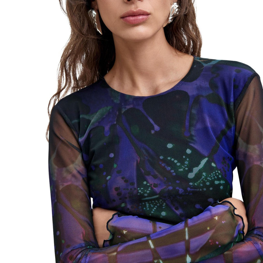 Дамска тениска Desigual women’s t-shirt  26WWTK02 5022 Close-up 