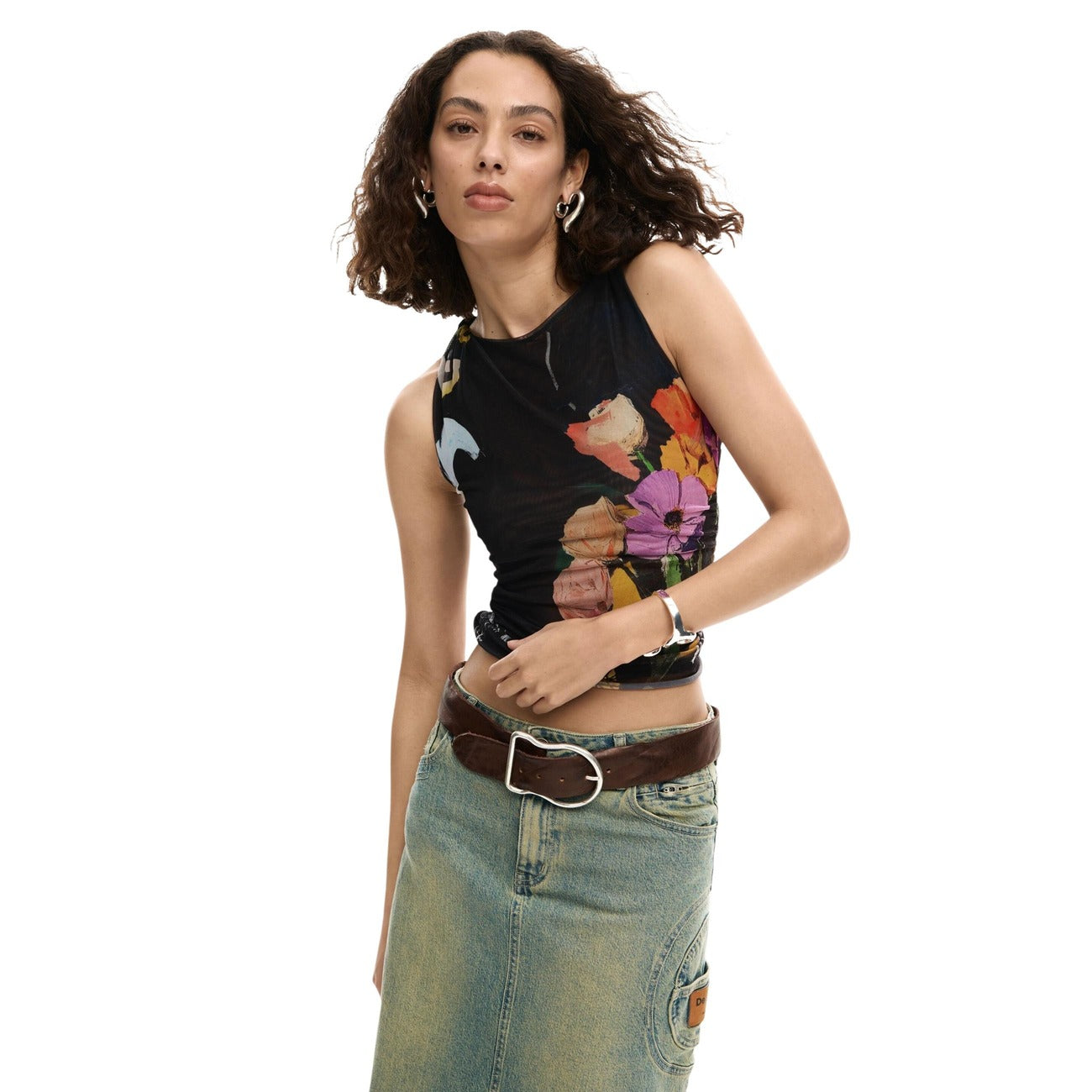 Дамски потник Desigual women’s top 26SWTK14 2000 front view 