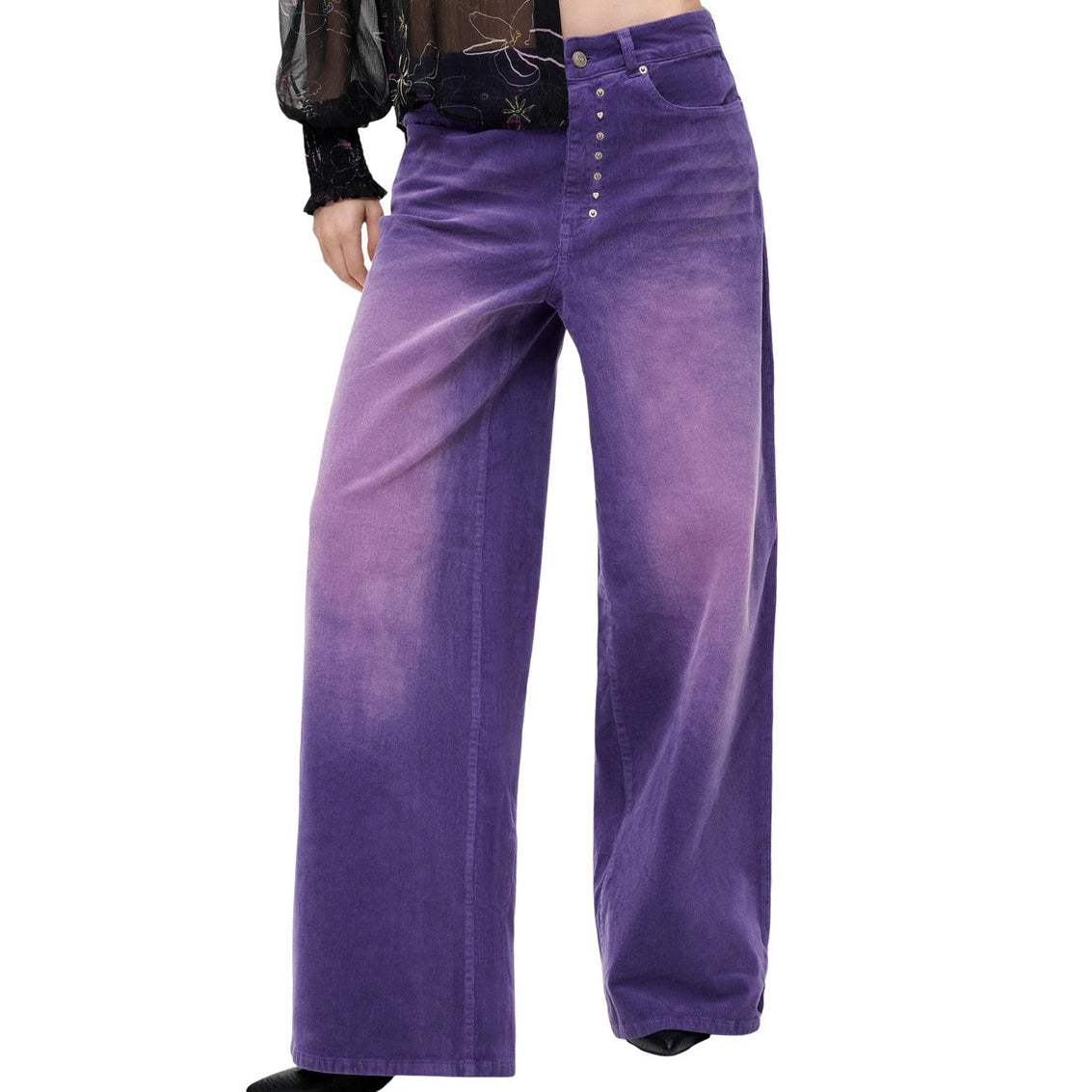 Дамски панталони Desigual women’s trousers 26WWPW19 3011 front view 
