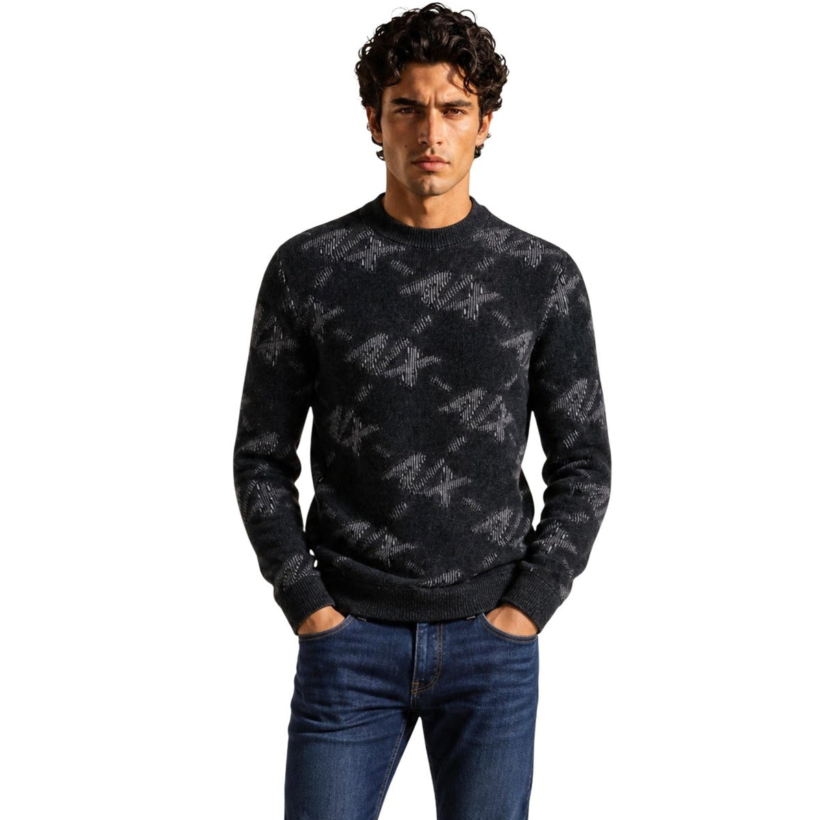 Мъжки пуловер Armani Exchange Men Sweater XM002992 AF16916 FC357 Front View