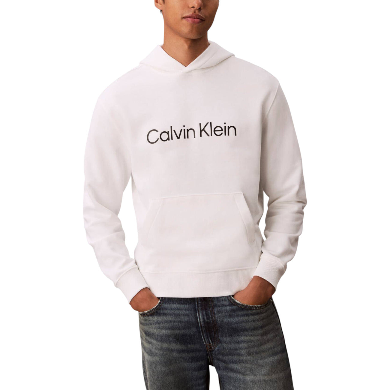 Мъжко бяло худи Calvin Klein Men Hoodie LV14LD231G Front View