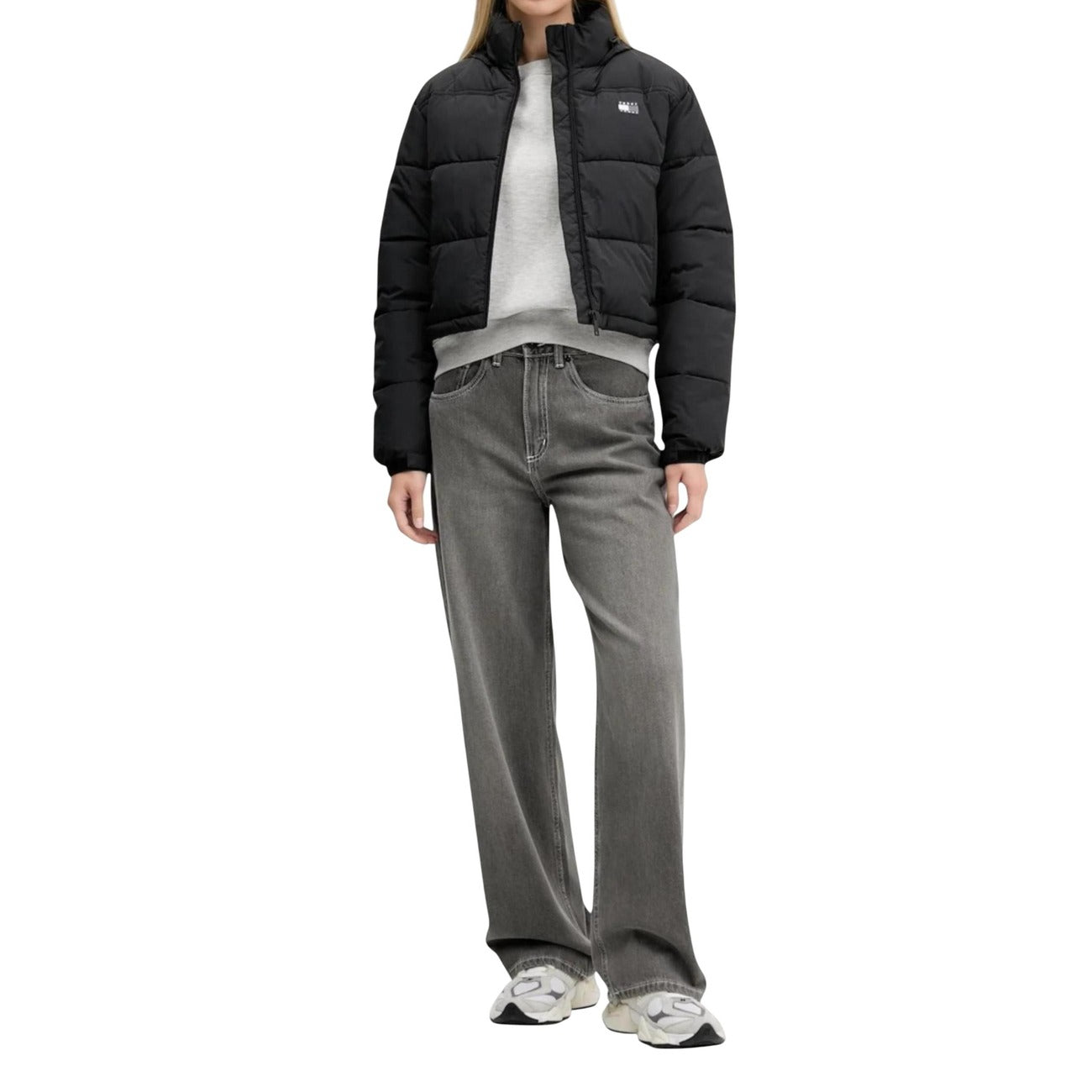 Дамско черно яке Tommy Hilfiger Jeans DW0DW21620 Front View