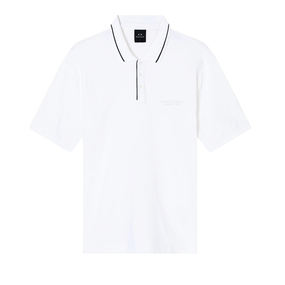 Мъжка бяла поло тениска Armani Exchange Men Polo XM001557 AF10363 U0009 Front View