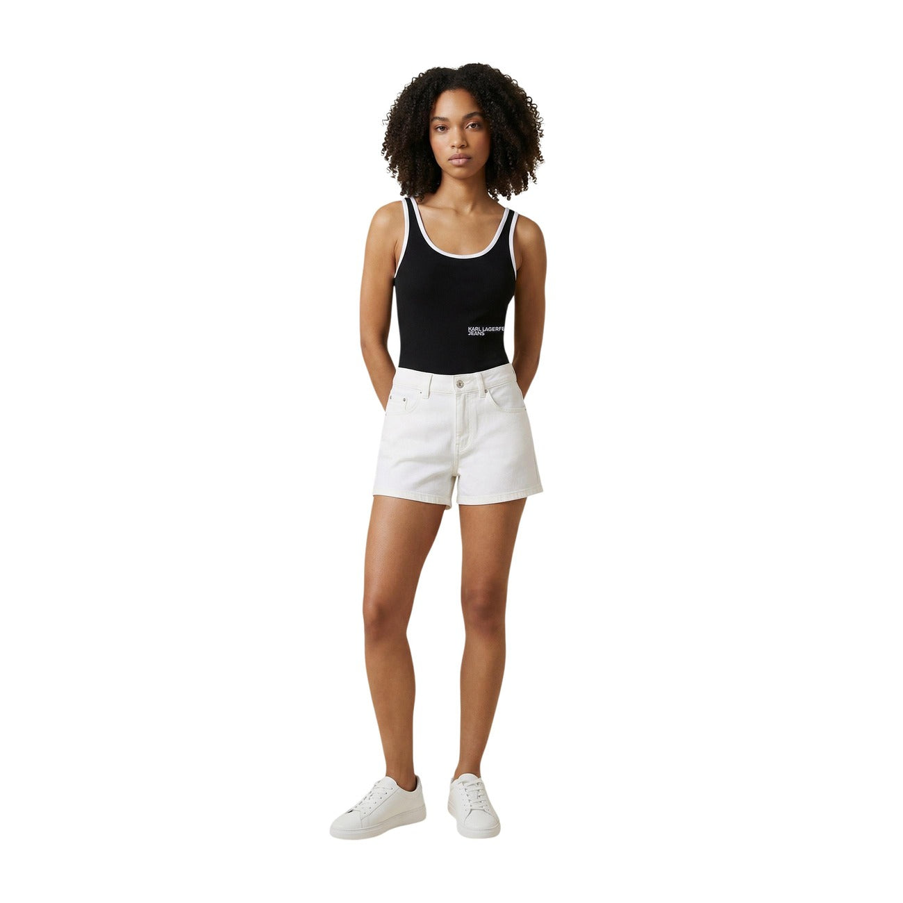 Дамско черно боди Karl Lagerfeld Jeans Women Bodysuit A2W17021 999 Front View