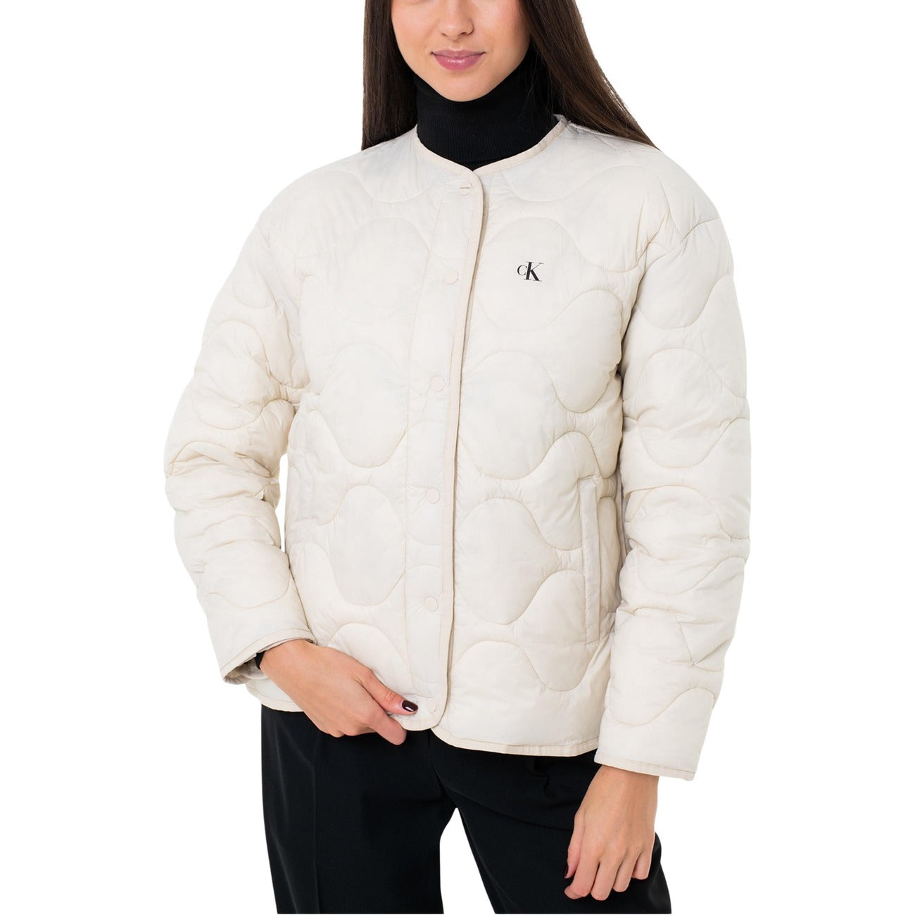Дамско бяло яке Calvin Klein Jeans Women Jacket LV047C520G Front View