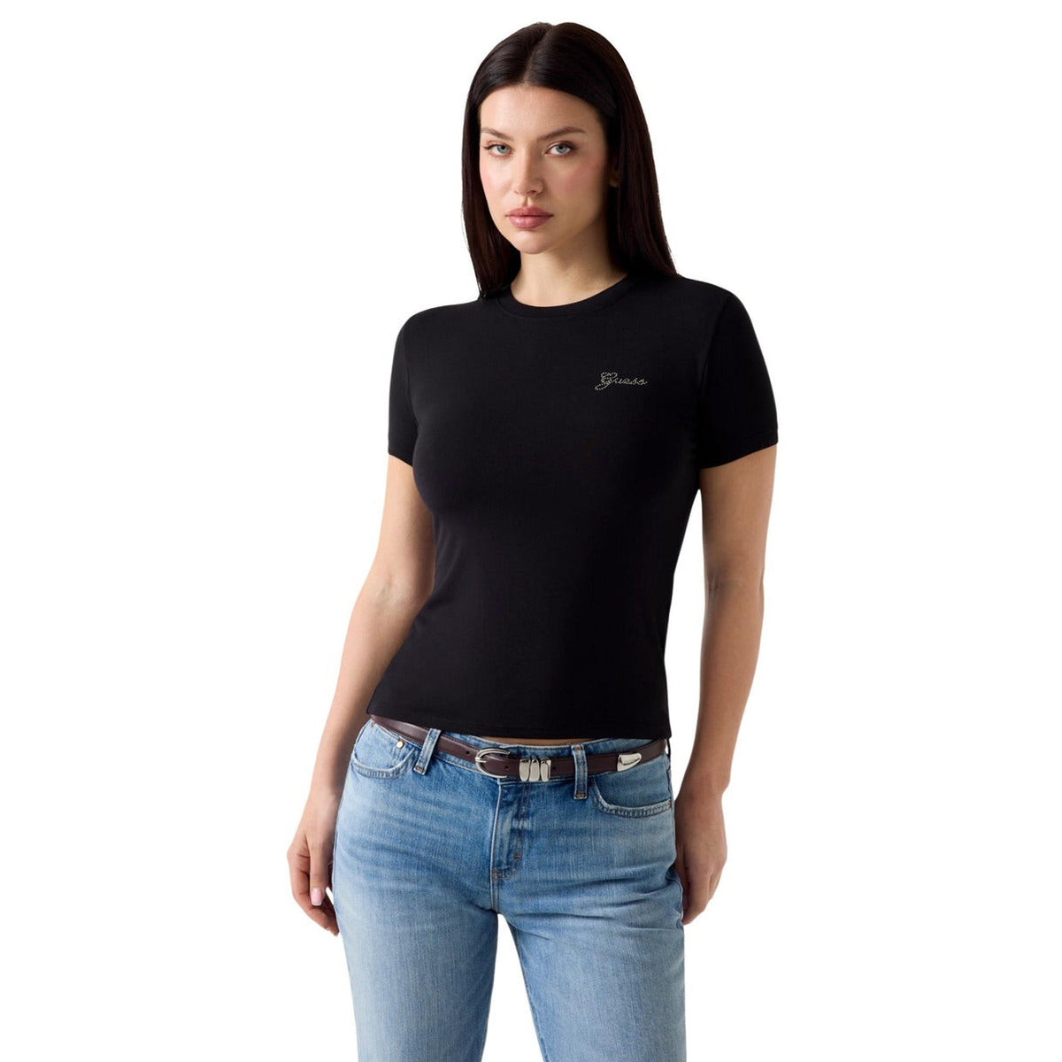 Дамска тениска Guess Women T-shirt W6YI12K3751 JBLK Front View