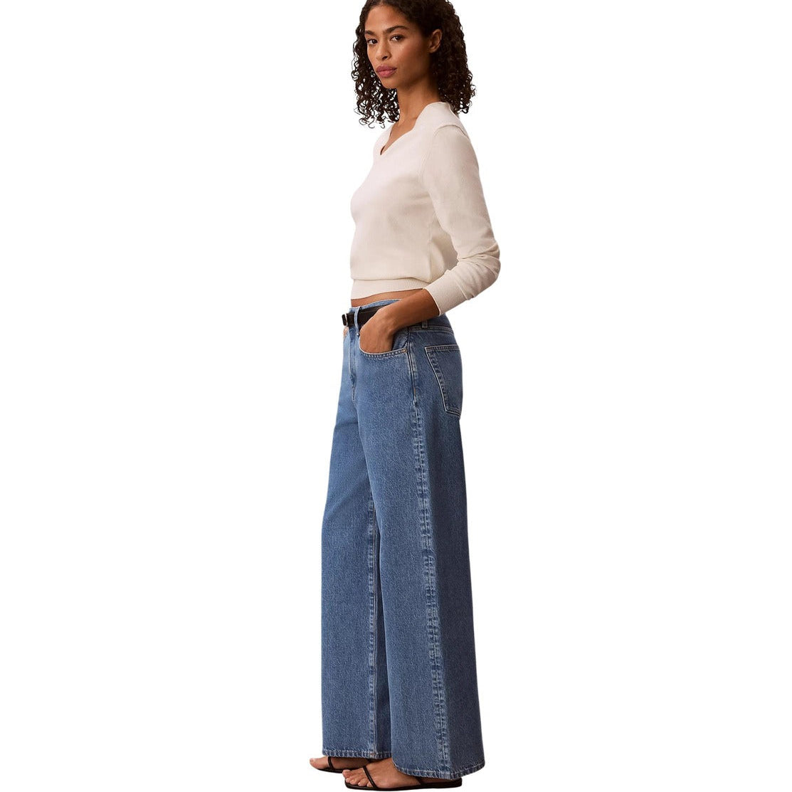 Дамски дънки Calvin Klein women’s jeans  LV047G906G YRC Side view 
