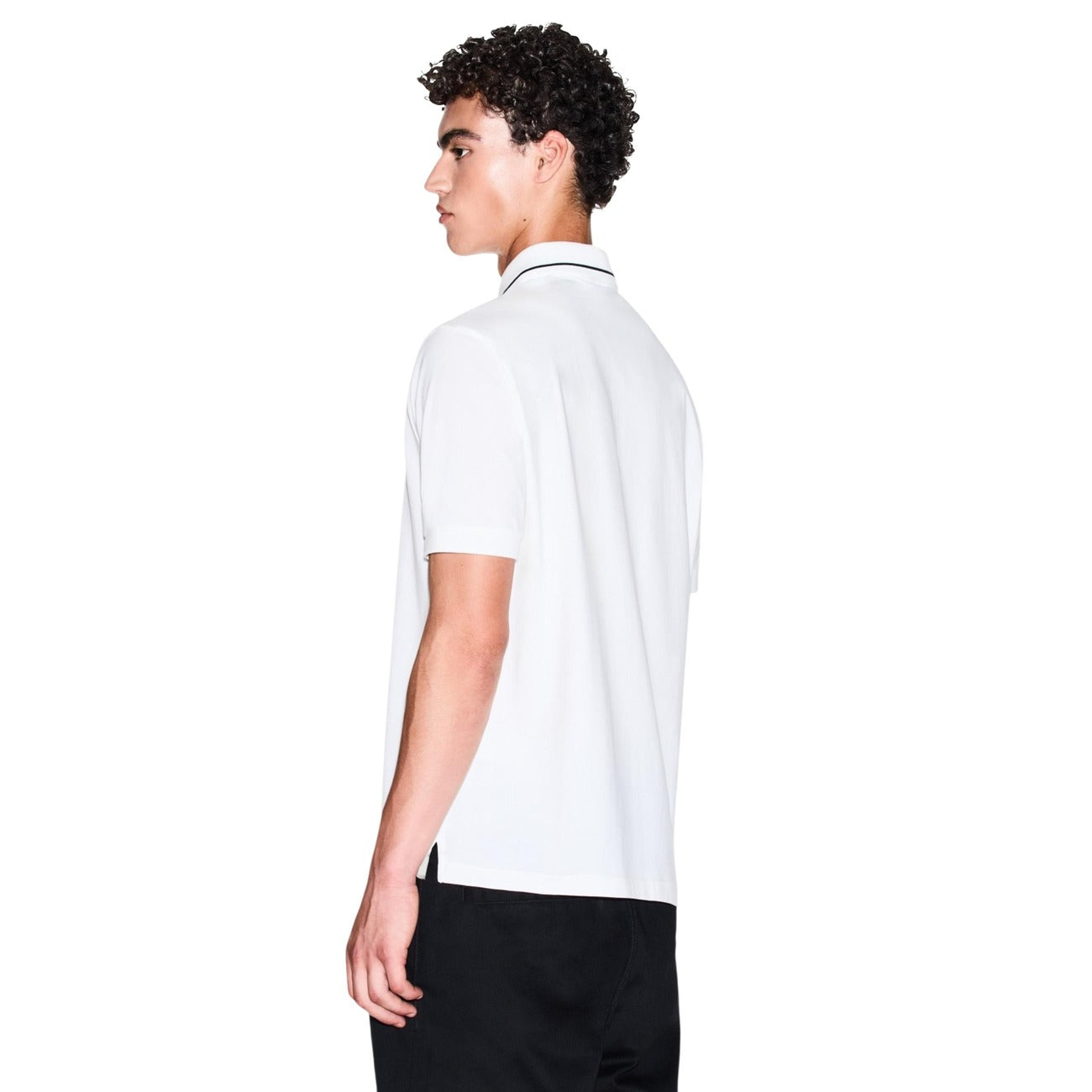 Мъжка бяла поло тениска Armani Exchange Men Polo XM001557 AF10363 U0009 Back View