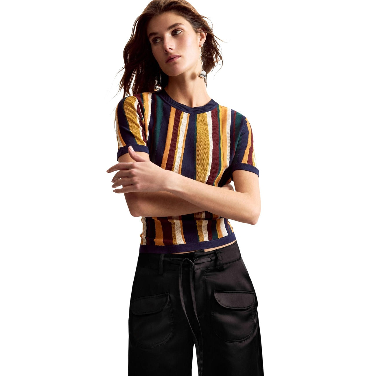 Дамска тениска Desigual Women T-shirt by Christian Lacroix 26SWTK55 9019 Front View