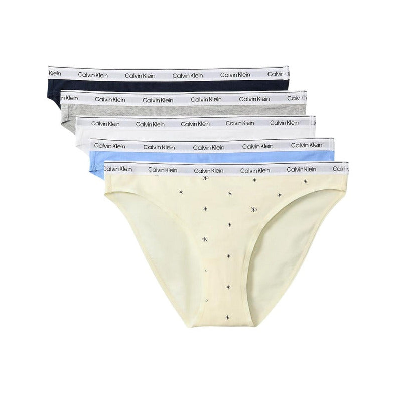 Дамски бикини Calvin Klein Women 5-Pack Bikini Brief 000QD5208E 3KW Front View
